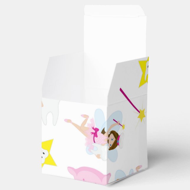 Pretty Tooth Fairy Magic Wand White Teeth Favor Boxes (Opened)