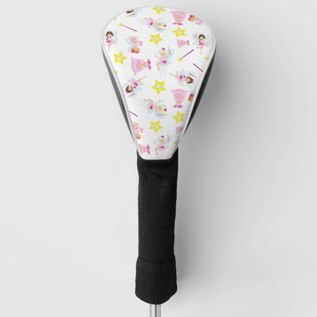 Pretty Tooth Fairy Magic Wand White Teeth Golf Head Cover (Front)