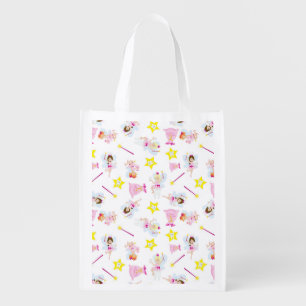 Pretty Tooth Fairy Magic Wand White Teeth Grocery Bag