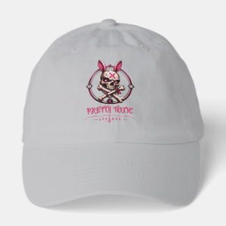 Pretty Toxic Skull Bunny Women's Pastel Goth Stree Hat