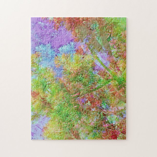 Pretty Tree Illusions Colorful Leaves Puzzle (Vertical)