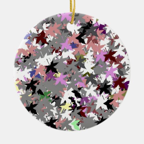 PRETTY TREE LEAVES CERAMIC ORNAMENT