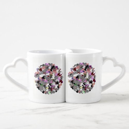 PRETTY TREE LEAVES COFFEE MUG SET