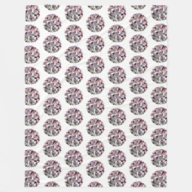 PRETTY TREE LEAVES FLEECE BLANKET (Front)