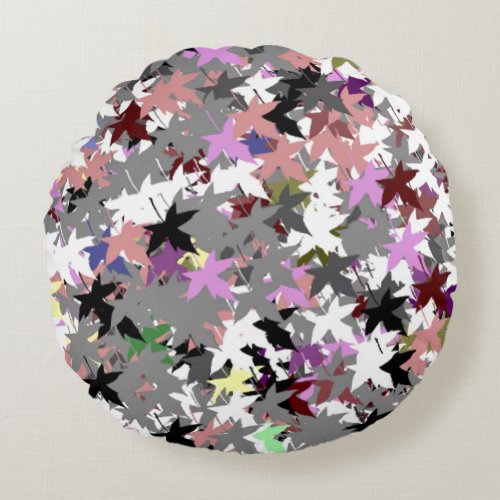PRETTY TREE LEAVES ROUND PILLOW