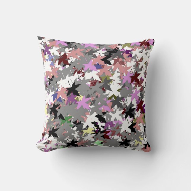 PRETTY TREE LEAVES THROW PILLOW (Front)