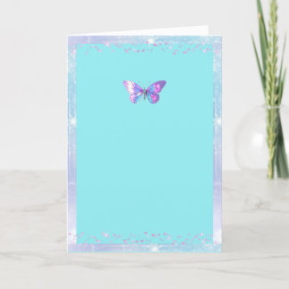 Pretty Trendy Butterfly Folded Birthday Card