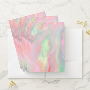 Pretty Trendy Pink colorful abstract waves pattern Pocket Folder