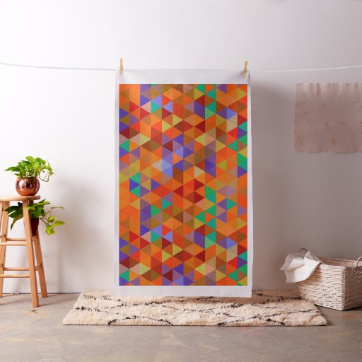 Pretty Triangle grunge pattern I + your ideas Fabric