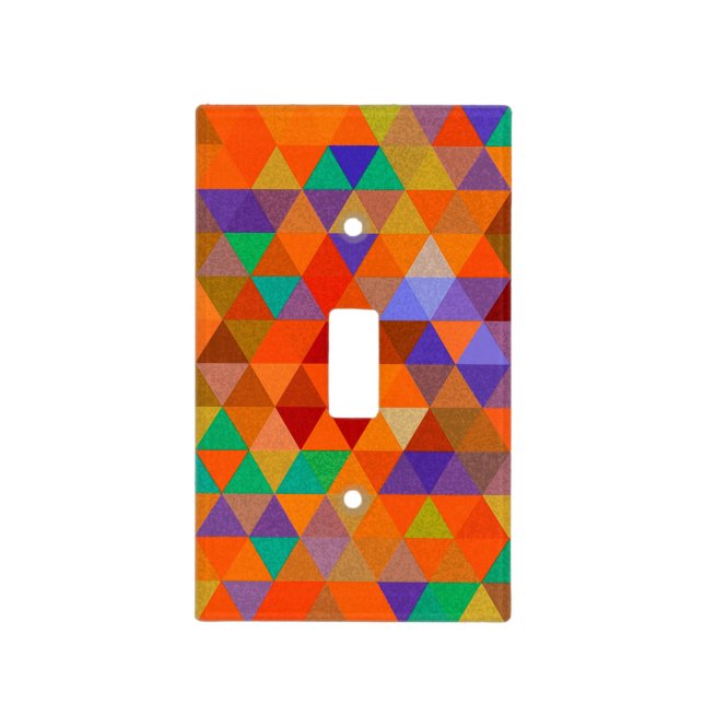 Pretty Triangle grunge pattern I + your ideas Light Switch Cover (Front)