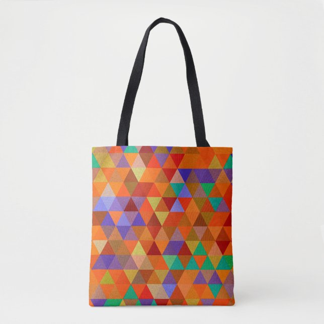 Pretty Triangle grunge pattern I + your ideas Tote Bag (Front)