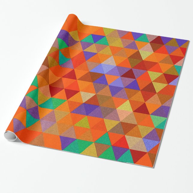 Pretty Triangle grunge pattern I + your ideas Wrapping Paper (Unrolled)