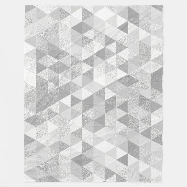 Pretty Triangle grunge pattern II + your ideas Fleece Blanket (Front)