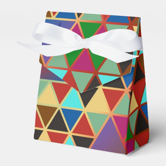 Pretty Triangle pattern III + your ideas Favor Boxes (Front Side)