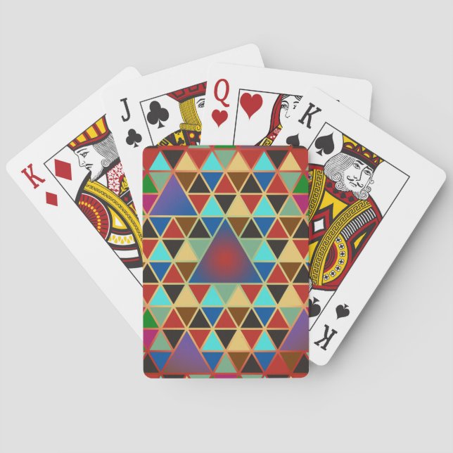Pretty Triangle pattern III + your ideas Poker Cards (Back)
