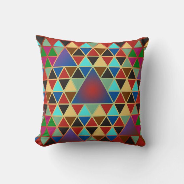 Pretty Triangle pattern III + your ideas Throw Pillow (Front)