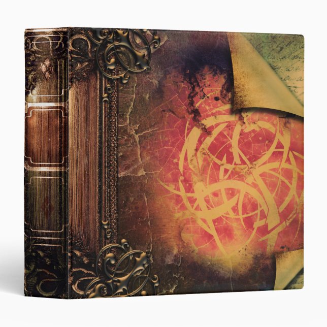 Pretty Tribal Fantasy Ancient Tome Magic Book Binder (Front/Spine)