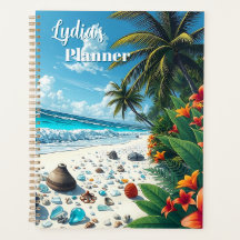 Pretty Tropical Beach Scene Coastal  Personalized