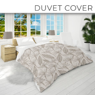 Pretty tropical bird of paradise pattern duvet cover