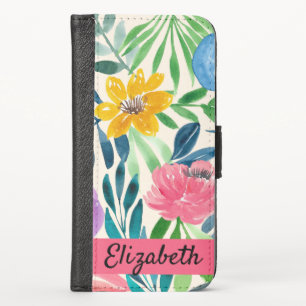 Pretty Tropical floral Customizable iPhone Case