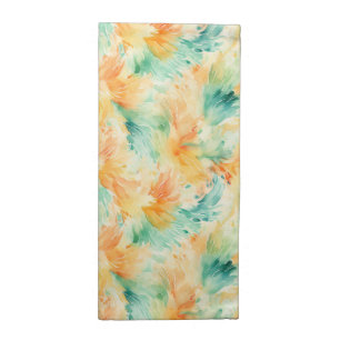 Pretty Tropical Teal Orange Cream Cloth Napkin