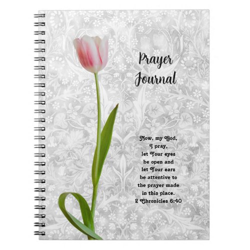 Pretty Tulip Flower Vintage Style Prayer Journal