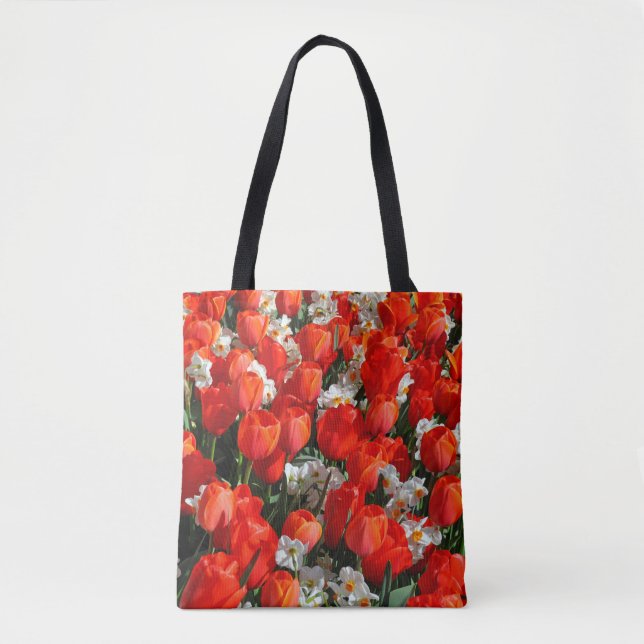 Pretty tulips and daffodils tote bag (Front)