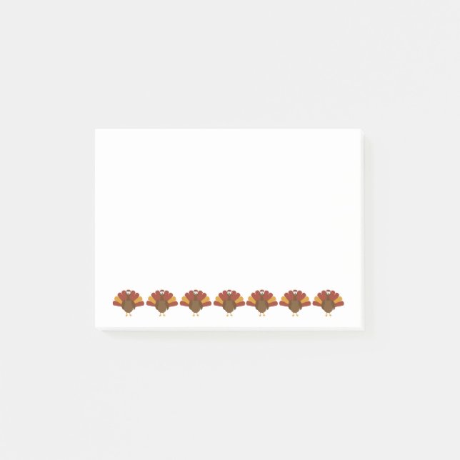 Pretty Turkey Post-it Notes (Front)