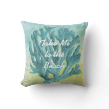 Pretty Turquoise Blue Coral Watercolor Beach Theme