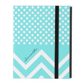 Pretty Turquoise Blue Patterns Custom iPad Case