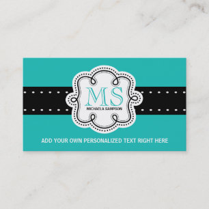 Pretty Turquoise Solid Color Girl Calling Card
