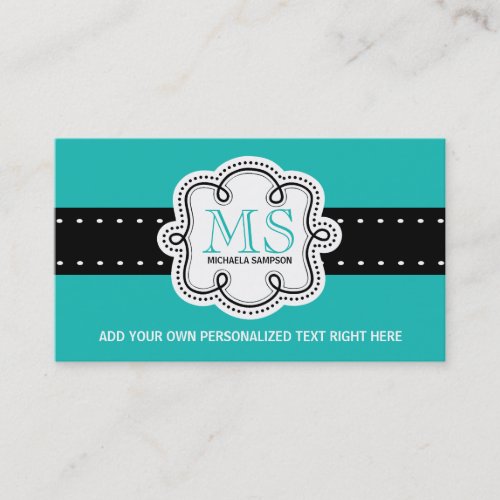 Pretty Turquoise Solid Color Girl Calling Card Business Card