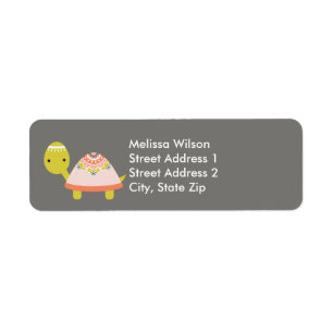 Pretty Turtle Return Address Labels