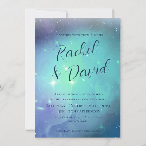 Pretty Under the Stars Typography Wedding