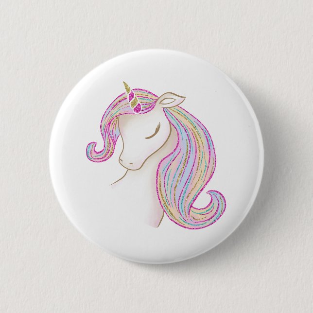 Pretty Unicorn Button (Front)