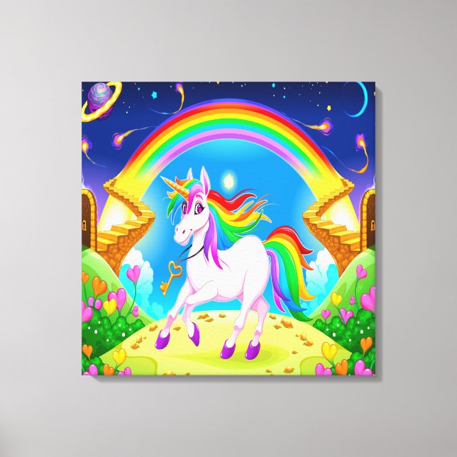 Pretty Unicorn Canvas Art (Front)