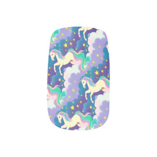 Pretty Unicorn Clouds Minx Nail Art