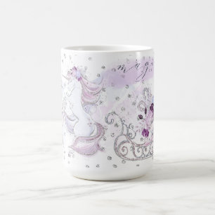 Pretty Unicorn Duo & Sleigh Coffee Mug