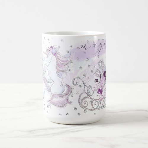 Pretty Unicorn Duo  Sleigh Coffee Mug
