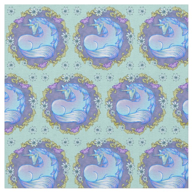 Pretty Unicorn Fabric (Close Up)