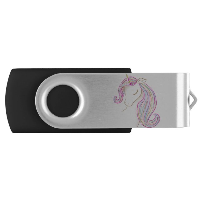 Pretty Unicorn Flash Drive (Front)