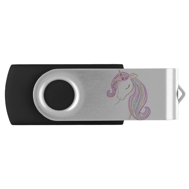 Pretty Unicorn Flash Drive