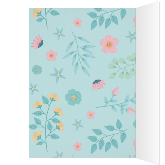 Pretty Unicorn Gold Glitter Baby Shower Thank You (Inside (Left))