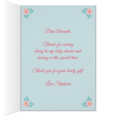 Pretty Unicorn Gold Glitter Baby Shower Thank You (Inside (Right))