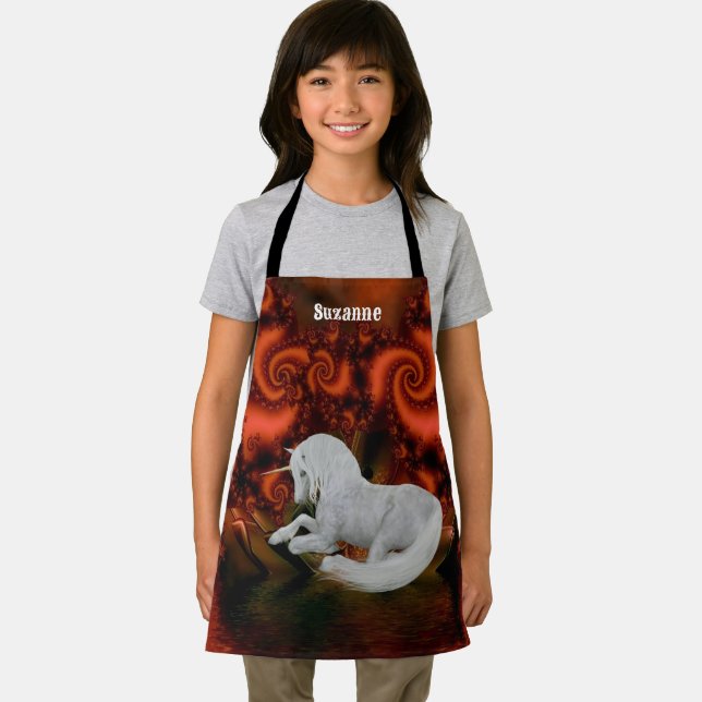 Pretty Unicorn Horse Personalized Apron (Insitu)