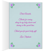 Pretty Unicorn Pink Aqua Baby Shower Personalized (Inside (Right))