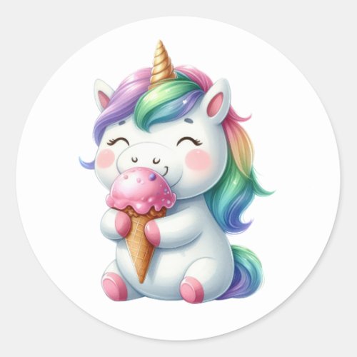 Pretty Unicorn Pool Party  Stickers