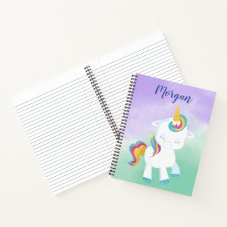 Pretty Unicorn Prancing Notebook