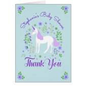 Pretty Unicorn Purple Aqua Baby Shower (Front)