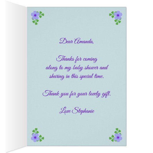 Pretty Unicorn Purple Aqua Baby Shower (Inside (Right))